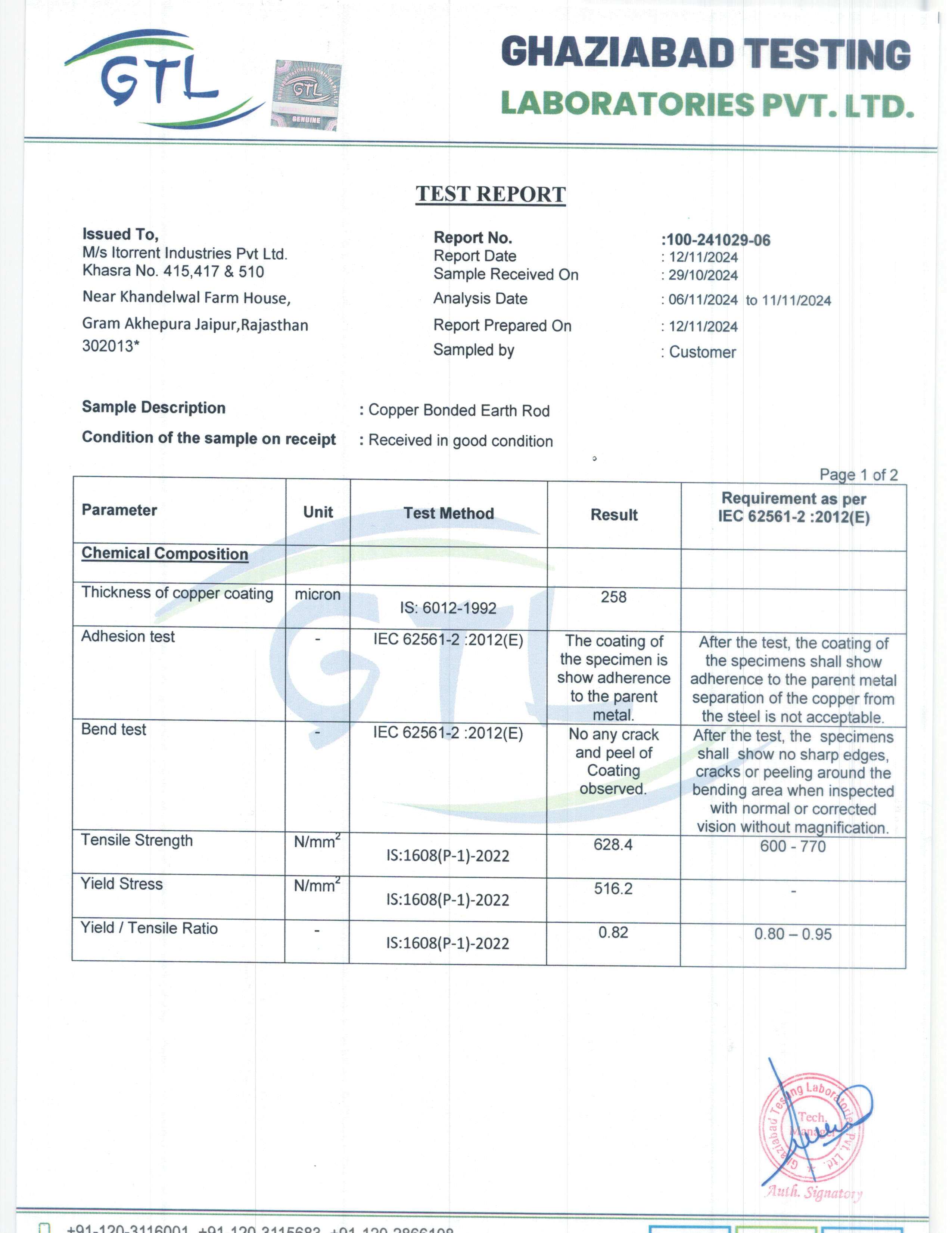 quaity certificate